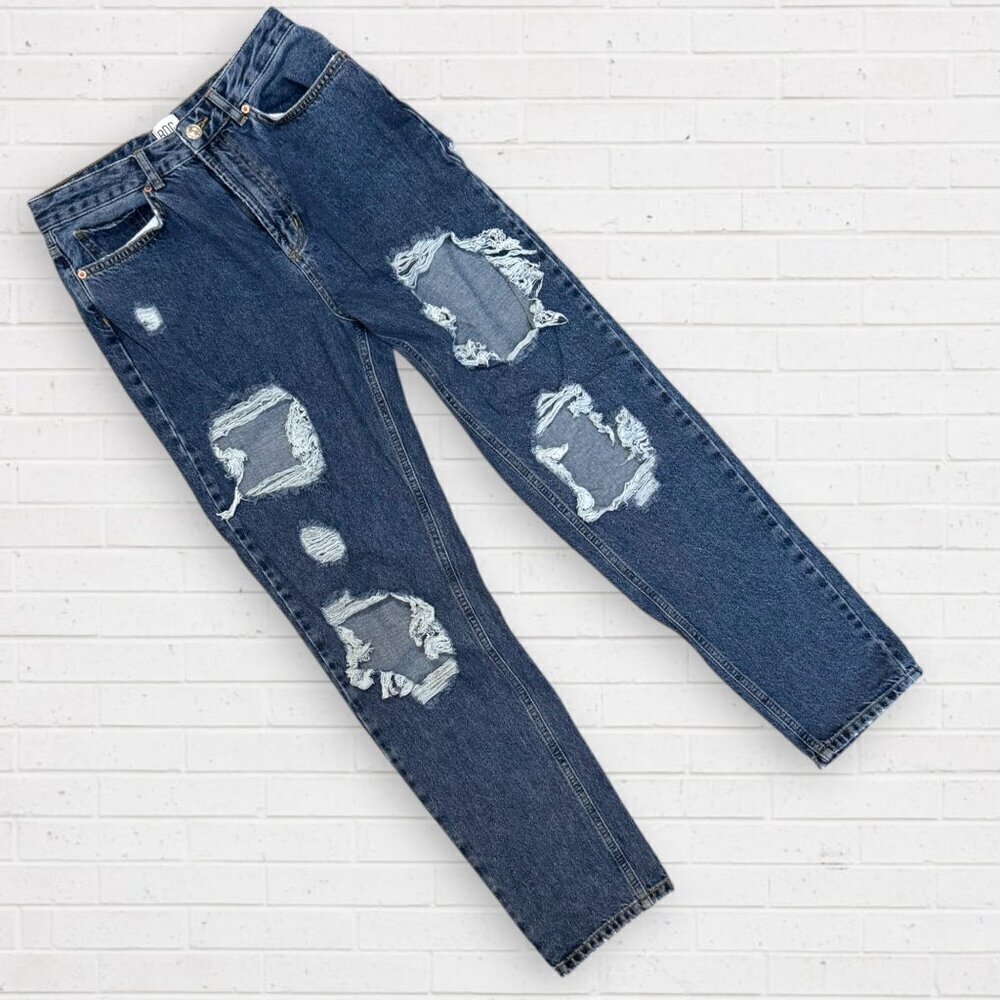 BDG Urban Outfitters Mom Distressed Frayed Knee 100% Cotton Denim Jeans 28 / 6